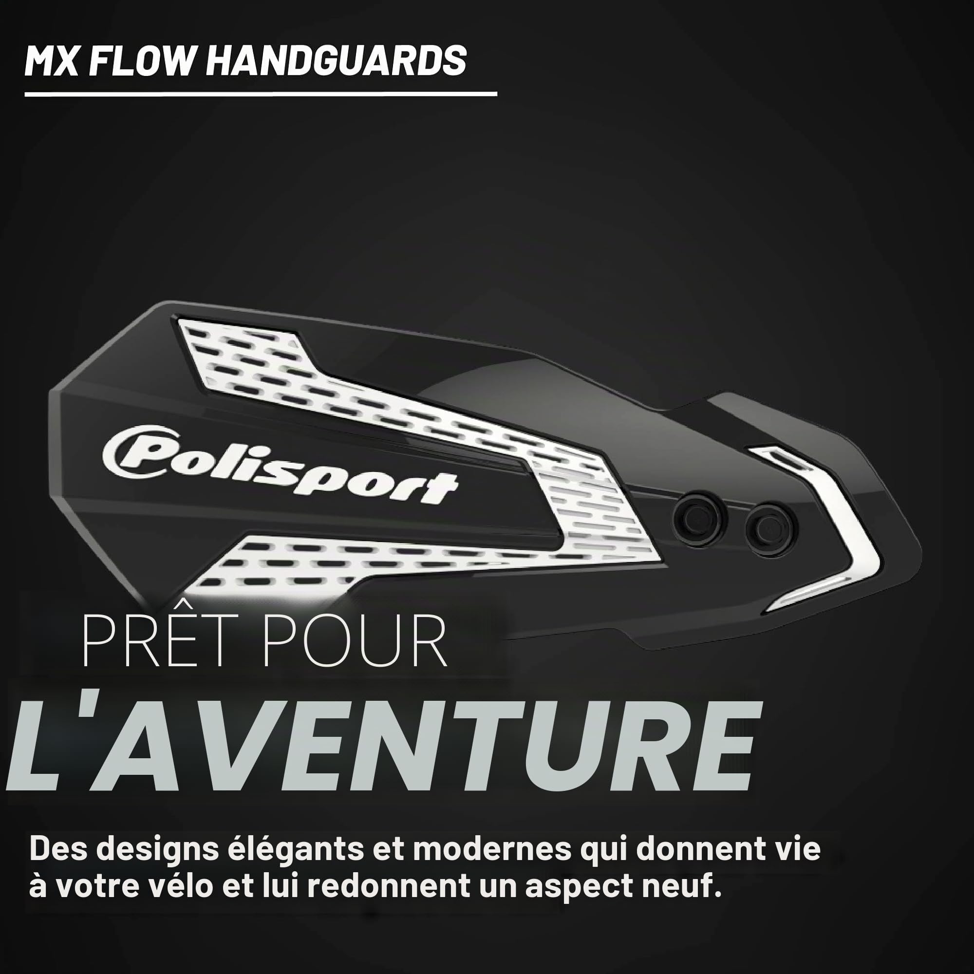 HANDGUARDS MX FLOW BK/WH