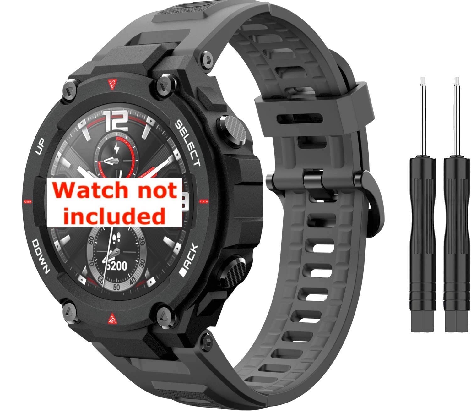 ACESHLEY Band for Amazfit Trex Strap, Replacement Strap Watch Bands Soft Silicone Smart Watch Accessories Strap for Amazfit T-Rex Pro Smartwatch (Amazfit T-Rex, T-Rex Pro, Dark Grey) (B0BM82YKVC) Amazon Price History, Amazon Price Tracker