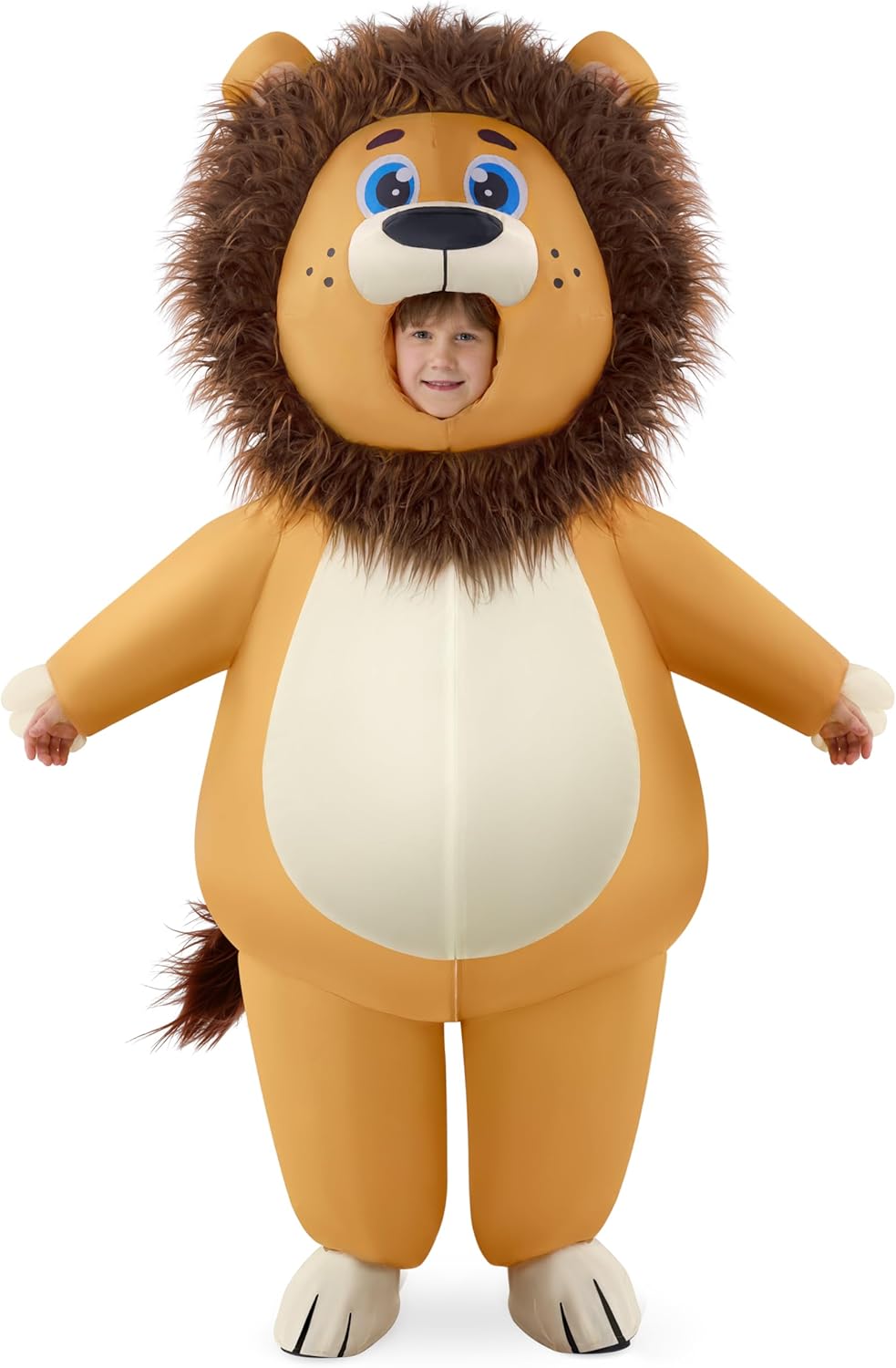 Spooktacular Creations Kids Inflatable Costumes, Lion 60\" Fullbody Halloween Inflatable Costume, Blow-up Lion Costumes for Halloween Cosplay Party, Themed Party