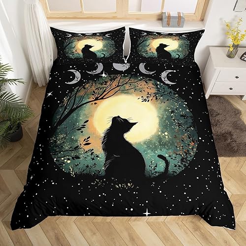 Miniatura 186 de Juego de funda de edredón de 3 piezas, diseño de hongos, diseño de hojas botánicas de acuarela y fresa, para niños, adolescentes, adultos, libélula