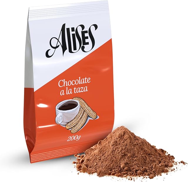Alises Spanish Hot Chocolate 200g | Gluten Free, Soya Free, and Dairy-free Chocolate Drink | Vegan Hot Chocolate Powder for Velvetiser Sachets