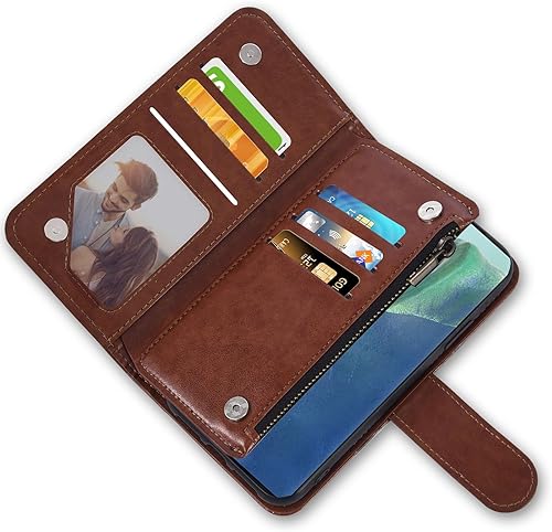 Miniatura 5 de Asuwish Funda de teléfono para Samsung Galaxy Note 20 5G con protector de pantalla de vidrio templado y soporte de tarjeta de crédito con tapa de