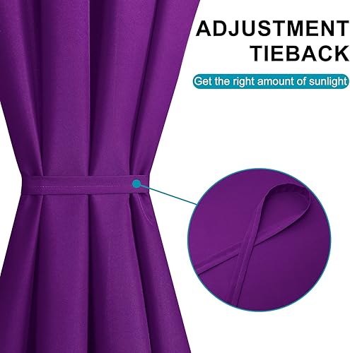 Miniatura 64 de Hiasan Cortinas para ventana de puerta delantera, bolsillo para barra, cortina de privacidad semitransparente para puerta francesa, 1 panel