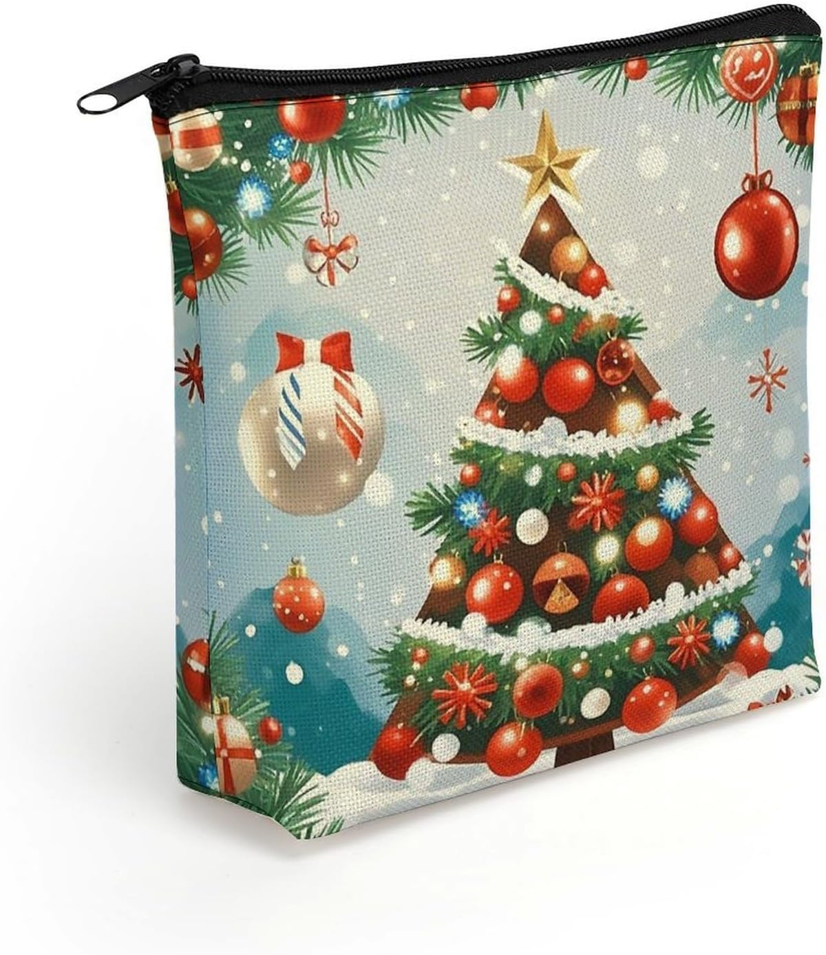 Red Christmas Tree Makeup Bag Cosmetic Bags Toiletry Bag