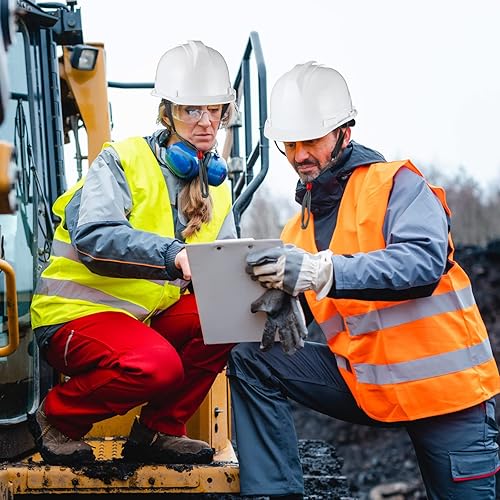 Miniatura 6 de Leumoi 10 piezas de casco de suspensión, casco duro de construcción para seguridad, estilo gorra de trinquete con correas de corona autoajustables