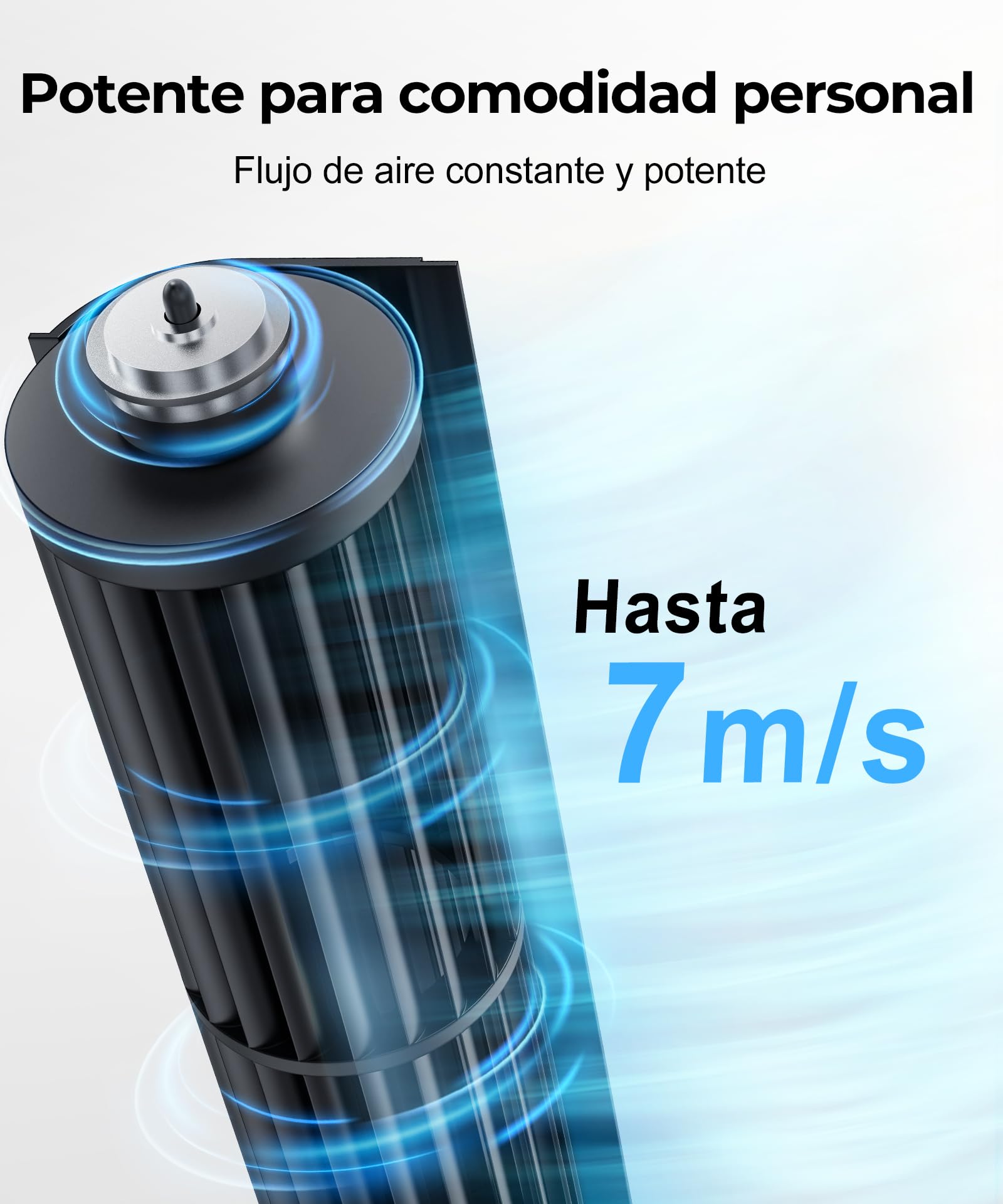 PNTCK Ventilador Torre con Mando a Distancia, 33 cm Ventilador Ultra Silencioso (24 dB) - 4 Modos y 4 Velocidades, Oscilación 70°, Temporizador 12H, Pantalla LED, Función Automática con Sensor