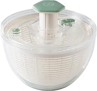 Martha Stewart Gulfwind 6.3 Qt Salad Spinner - Large Capacity Fruit Vegetable Washer with Strainer, BPA-Free Dishwasher Safe