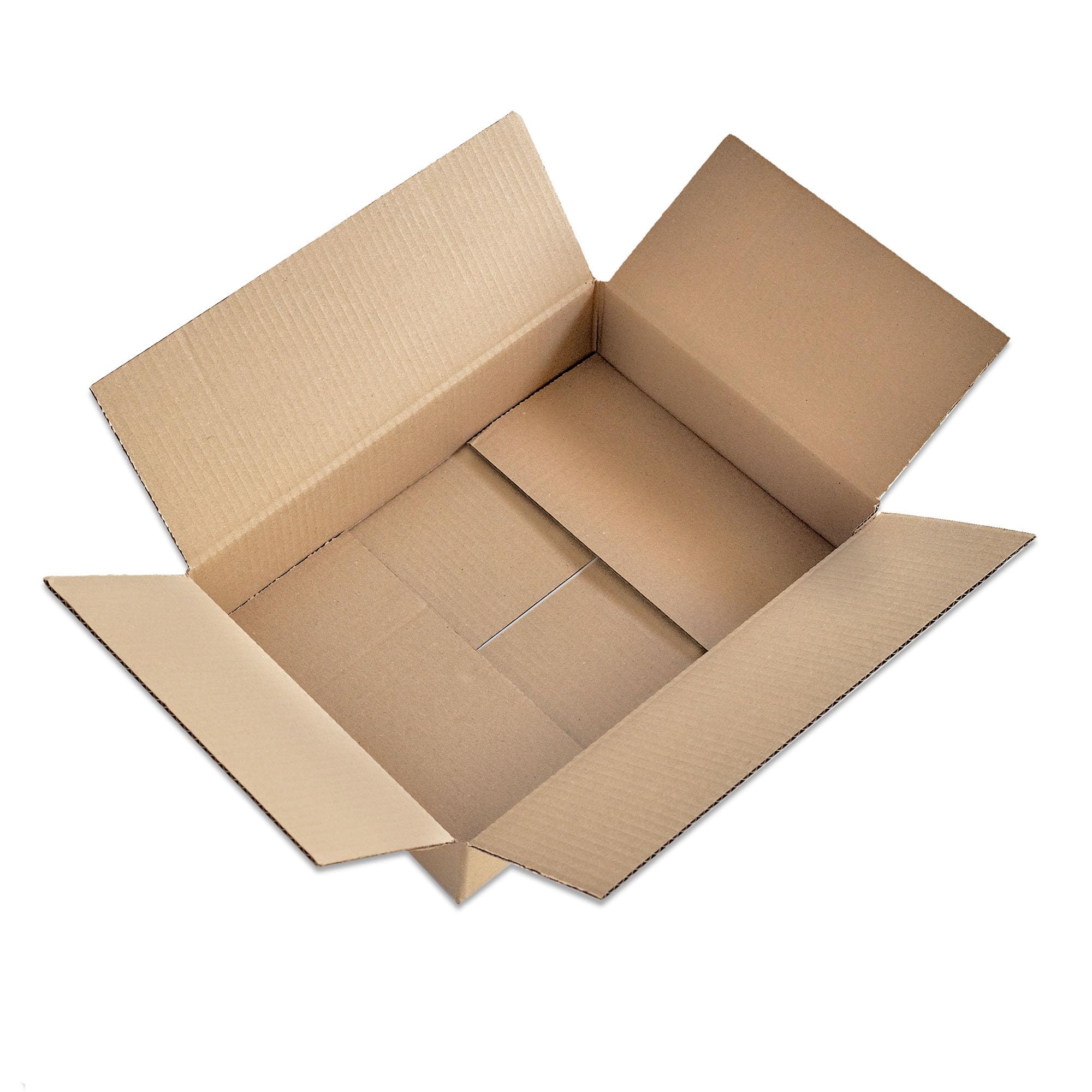 Versandkarton 350 x 250 x 80 mm Braun (150 Stück) – Einwelliger Faltkarton FEFCO 0201, optimal für das Kleinpaket-Format