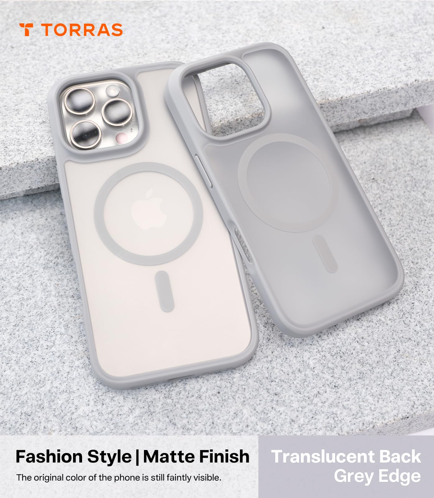 TORRAS Capa magnética à prova de choque para iPhone 16 Pro Max