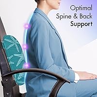 Vista 375 de Lunarable Teal Travel Pillow Neck Rest, Aquatic Fauna Theme Hand Drawn Style Various Starfish in Blue Shades, Memory Foam Traveling Accessory for