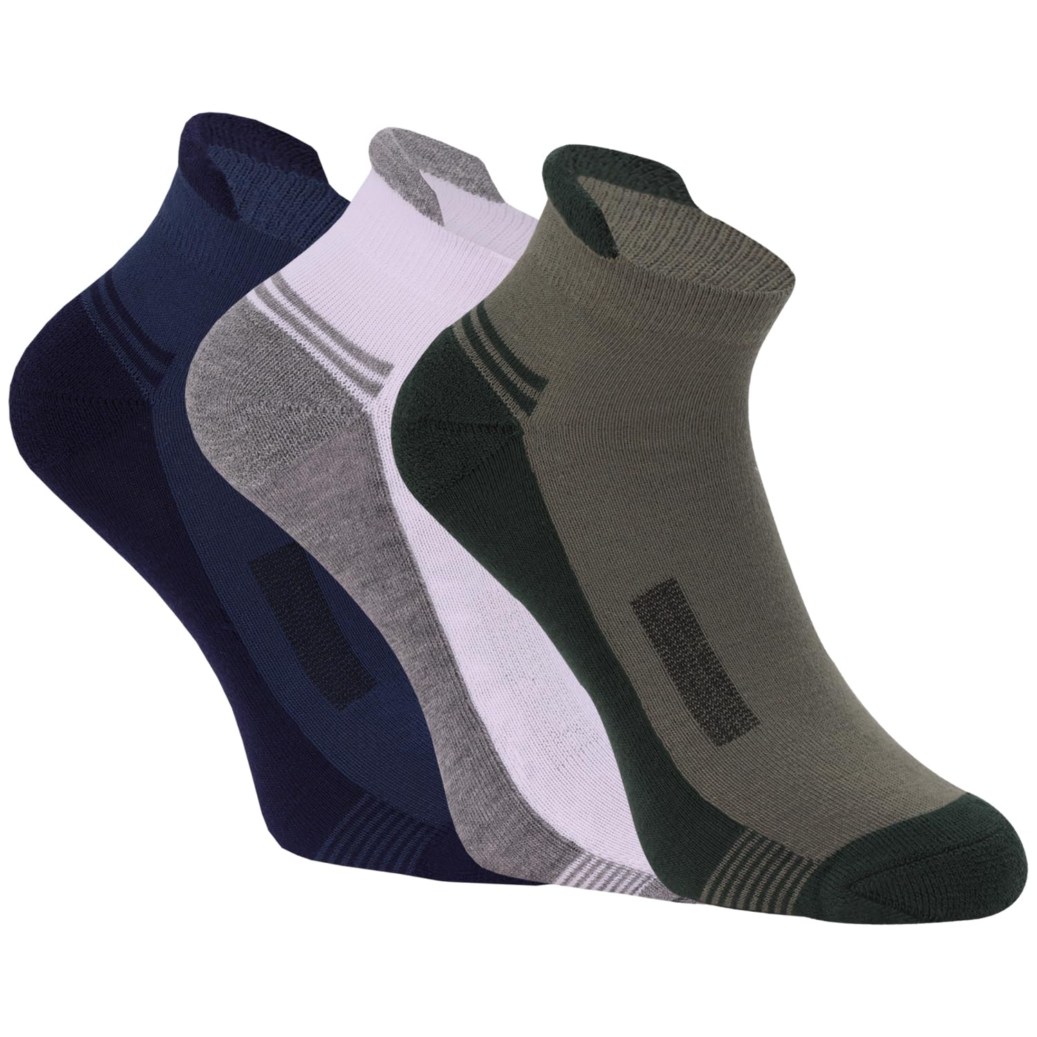 usoxo Men's Low Cut Socks I Non-Slip with Ankle Length Combed Cotton with Soft Breathable I Anti-Microbial, Anti-Odor I Free Size Comfortable Sock for Casual Sports Running & Hiking (3 Pair)-picture-27