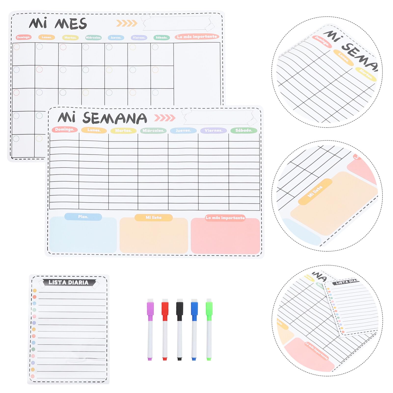 ifundom 1 Set Calendario Del Frigorifero Pianificare Il Promemoria Del Calendario Piano Magnete Settimanale Magnetico Programmare Il Decorare Rimovibile Animale Domestico
