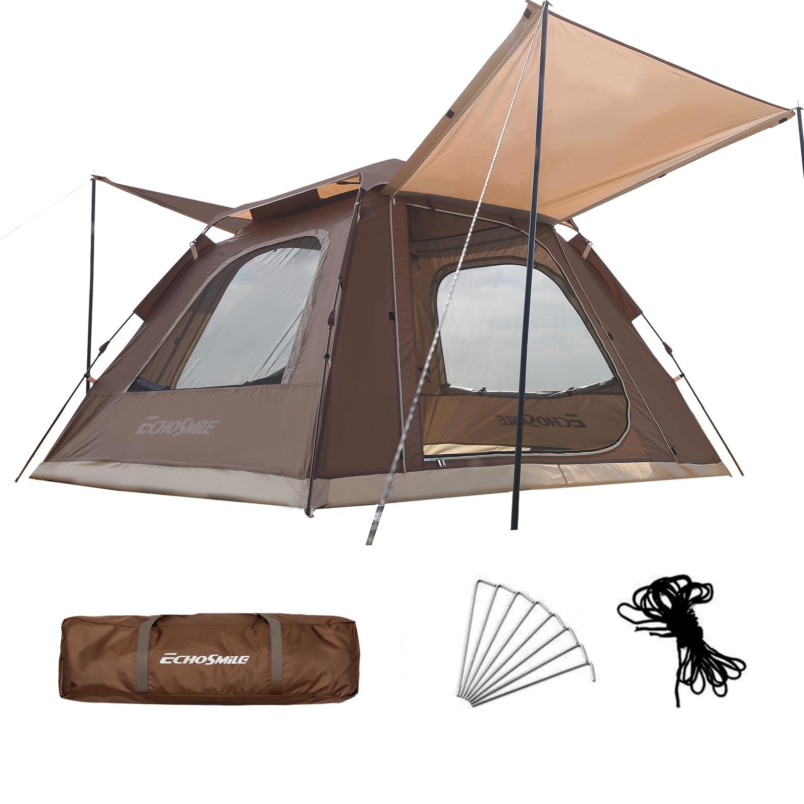 EchoSmile ワンタッチテント Amazon.co.jp: EchoSmile ポップアップテント 4人用 ワンタッチ 1秒