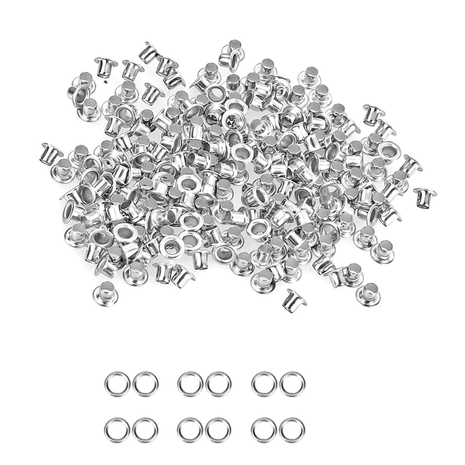 100 Occhielli A Rondella In Ottone - 10mm, Nero Gunmetal - Per Tendaggi, Pelletteria E Fai Da Te - Foto 9