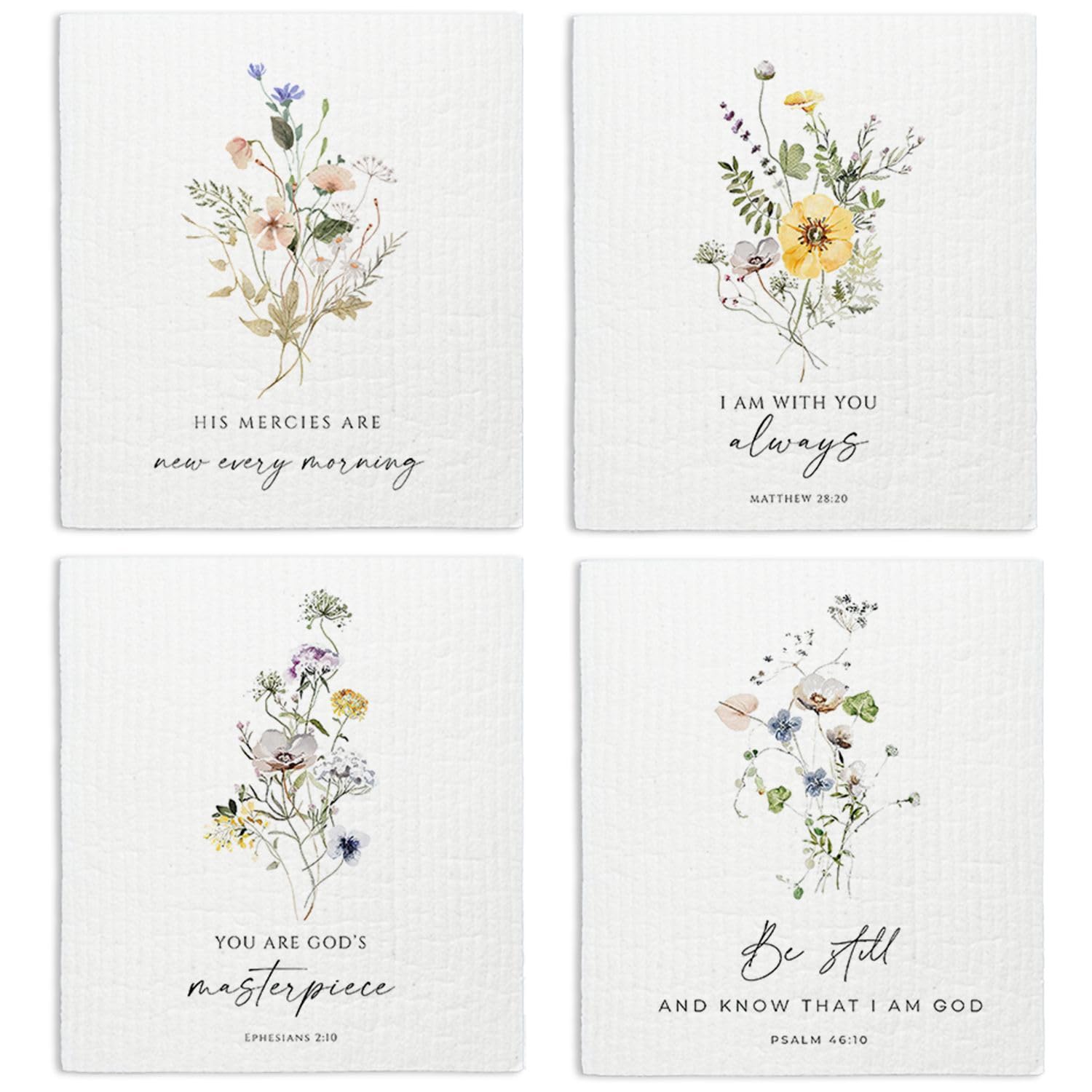 Paños suecos cristianos para cocina: absorción floral y ecológica