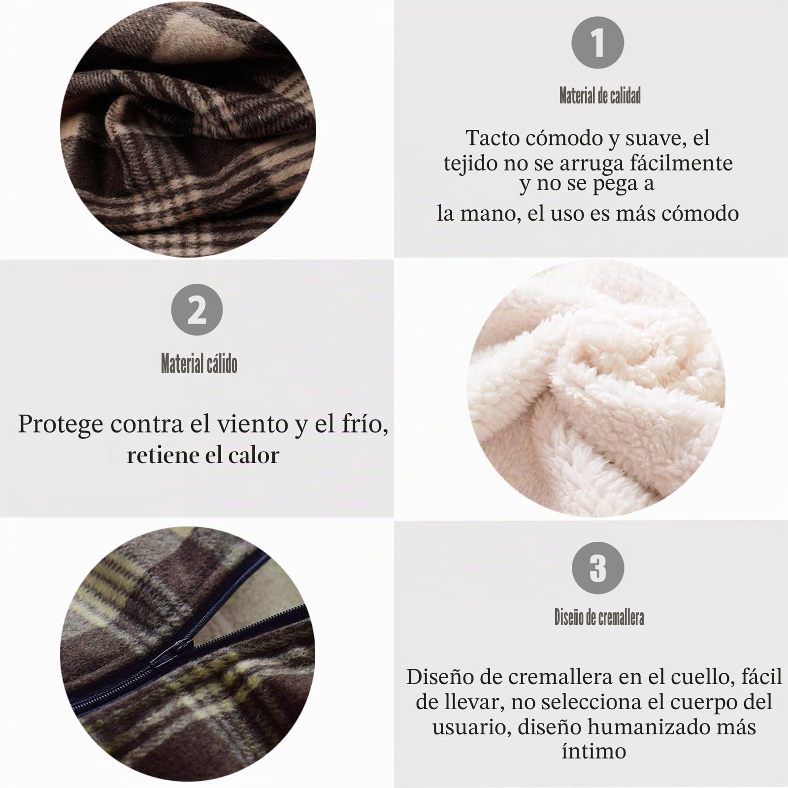 Manta de forro polar con capucha para silla de ruedas, manta térmica de cuerpo entero para adultos, manta ligera de invierno para sillas de ruedas (marrón)