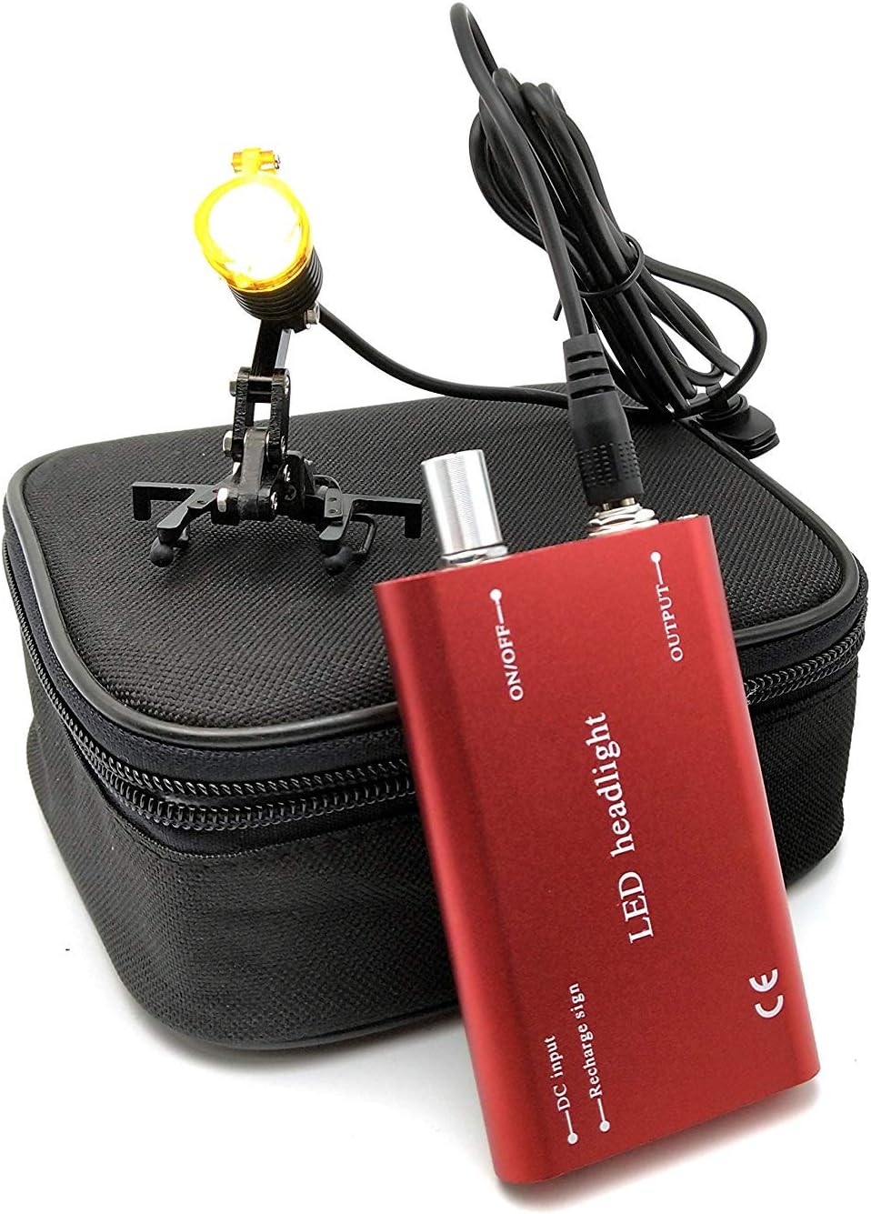 3W LED Medical Head Light Lamp with Filter Clip-on Style Red