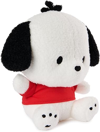 Miniatura 2 de GUND Sanrio Pochacco - Peluche de cachorro para edades de 1 año en adelante, blancorojo, 6 pulgadas