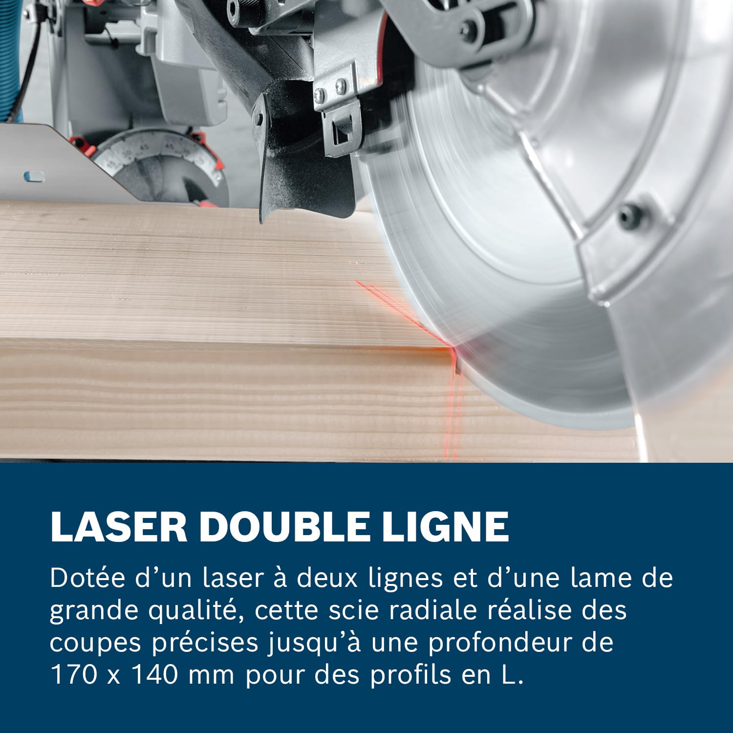 Bosch Professional scie à onglets radiale GCM 12 GDL (2 000 W, avec laser double ligne, lame de scie circulaire, pince de serrage, diamètre de lame : 305 mm)