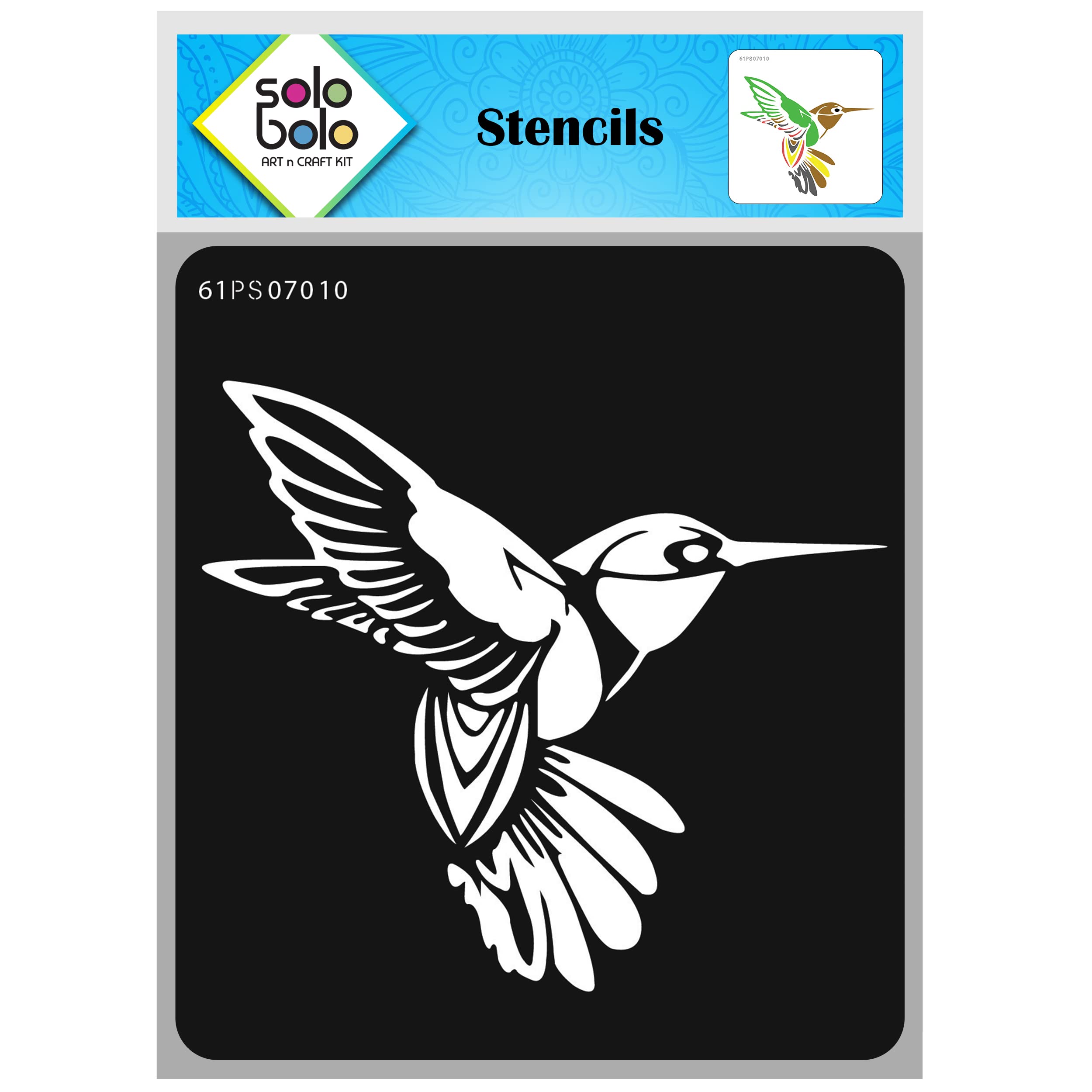 SWAGSTATION Bird Stencil-Kingfisher Stencil-Animal Stencil-Stencils for Kids-Reusable DIY Stencils for Painting - Bird Design Fabric Stencil - Stencils for Canvas Painting, Wall Stencil-Size (6"x6")