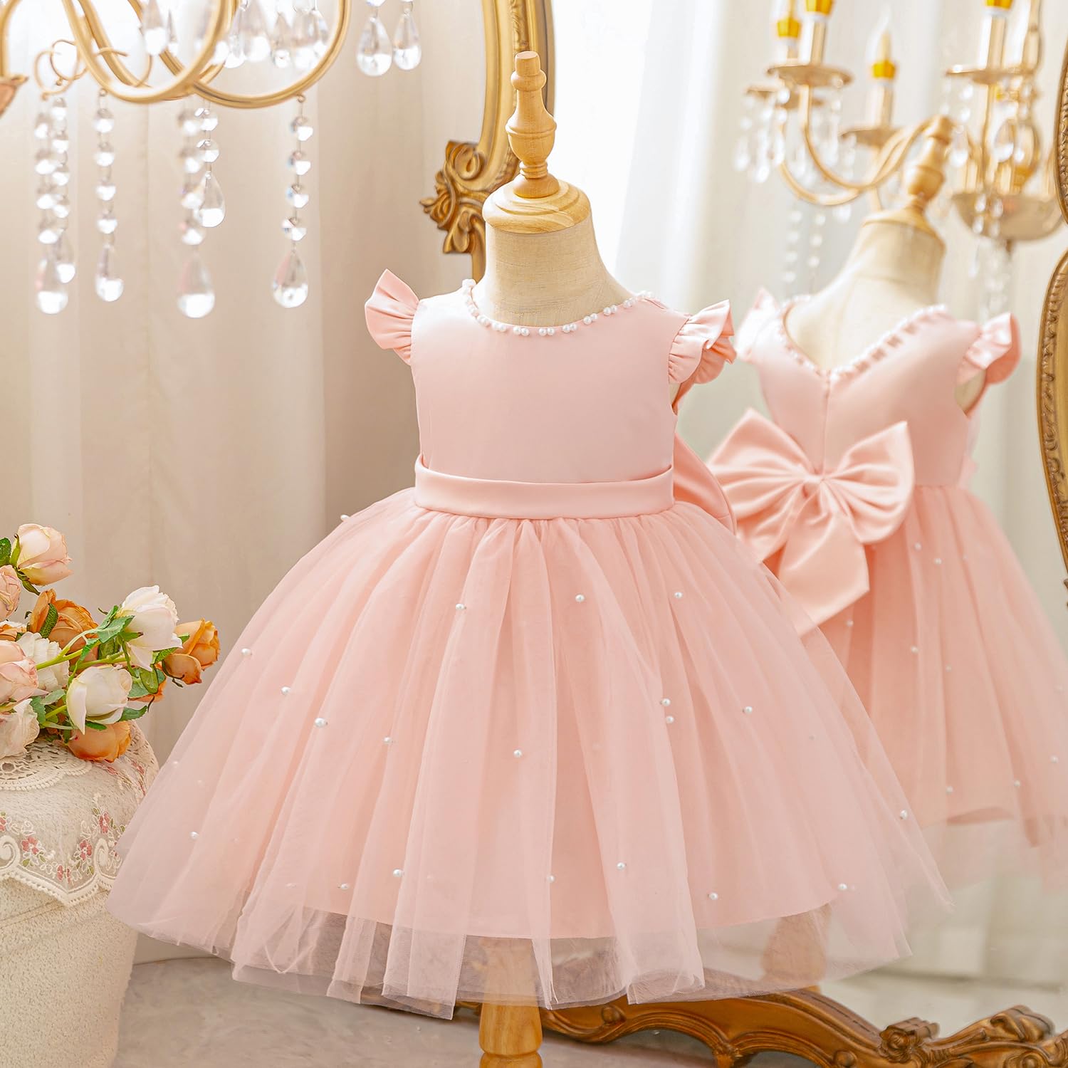 NNJXD Tutu-Kleid für Babys, Mädchen, Geburtstag, Party, Schleife, Kleinkind, Mädchen, Festzug, Prinzessin, Tüll, Hochzeitskleid