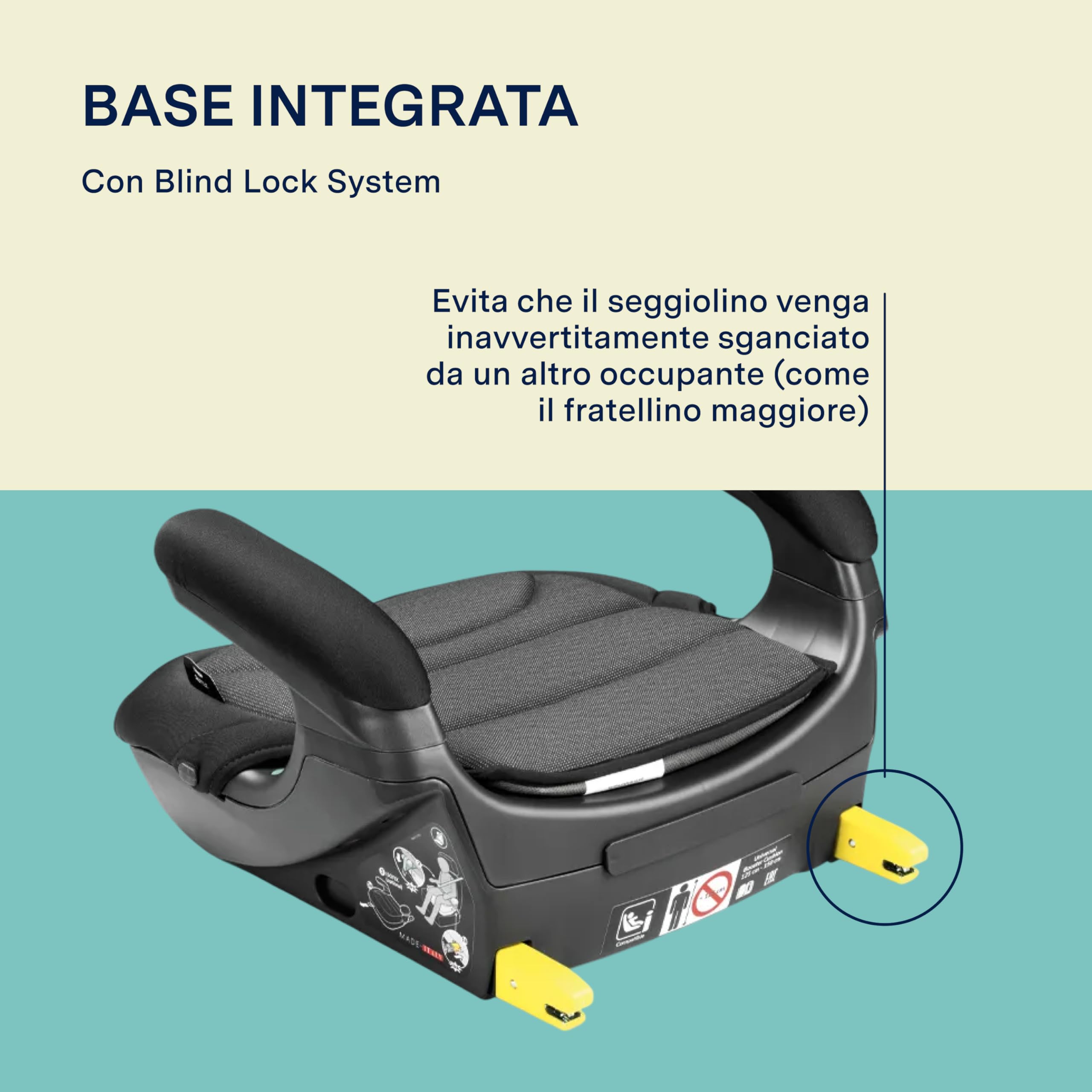 PEG Viaggio Shuttle Seggiolino Auto, Rialzo Auto con ISOFIX per Bambini da 125 a 150 cm (6-12 anni), 22-36 kg, Crystal Black