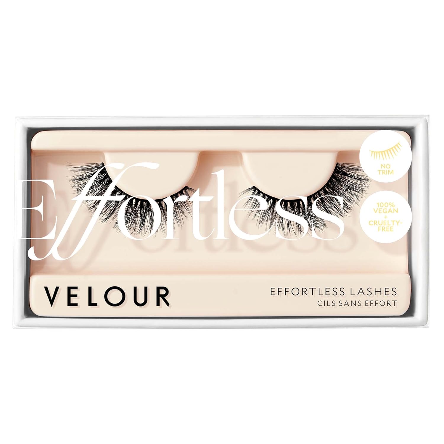 Velour Effortless Lashes, Natural Looking False Eyelashes, Fluffy & Lightweight No Trim Eyelashes, Reusable Fake Lashes For All Eye Shapes, Vegan & Cruelty-Free, Lash Glue not Included (Final Touch)