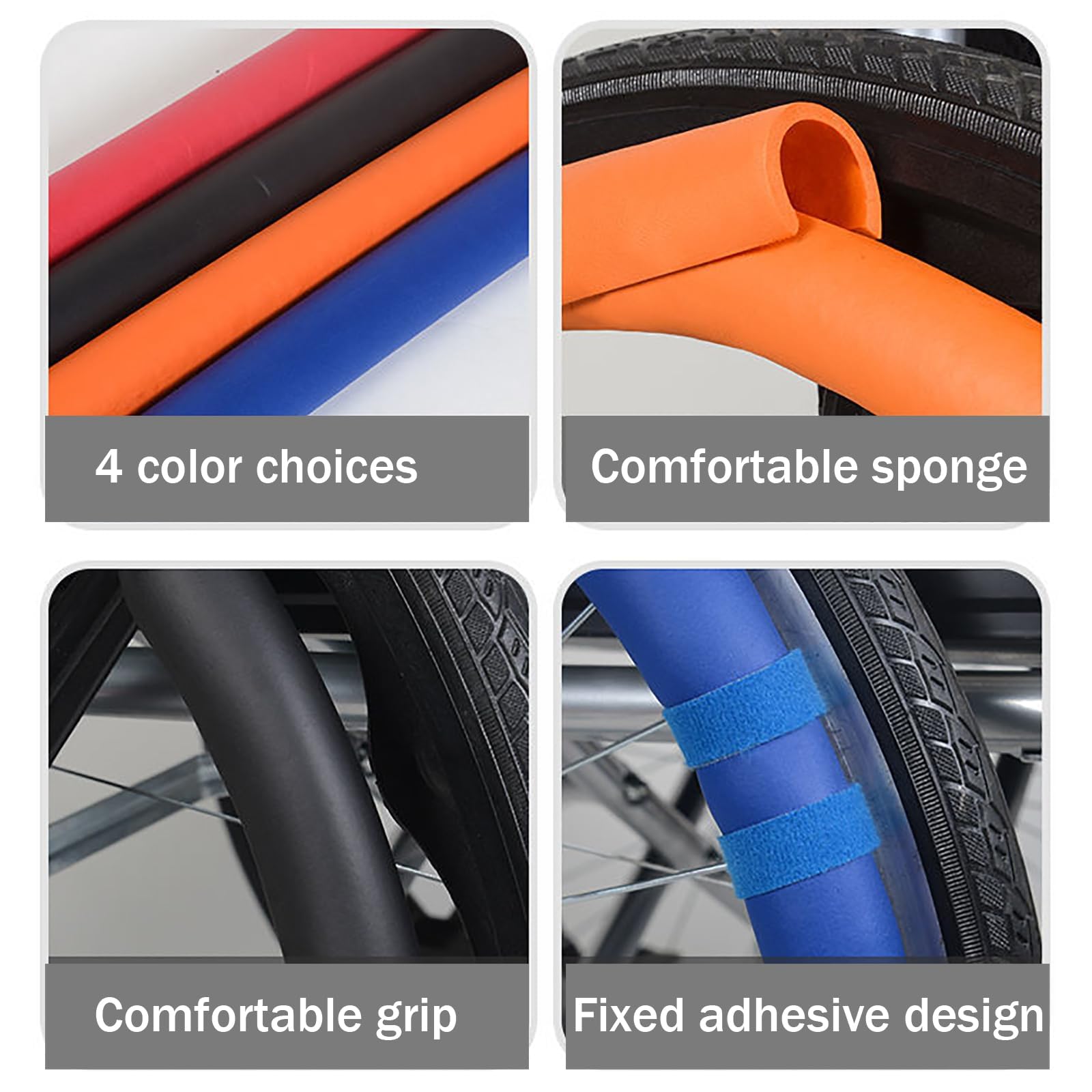 Cubiertas para Llantas de Silla de Ruedas (22/24 Pulgadas), 1 par, Cubiertas para Llantas de Empuje de Silla de Ruedas, Cubierta para Empuje Manual de Silla de Ruedas, Cubierta Pro