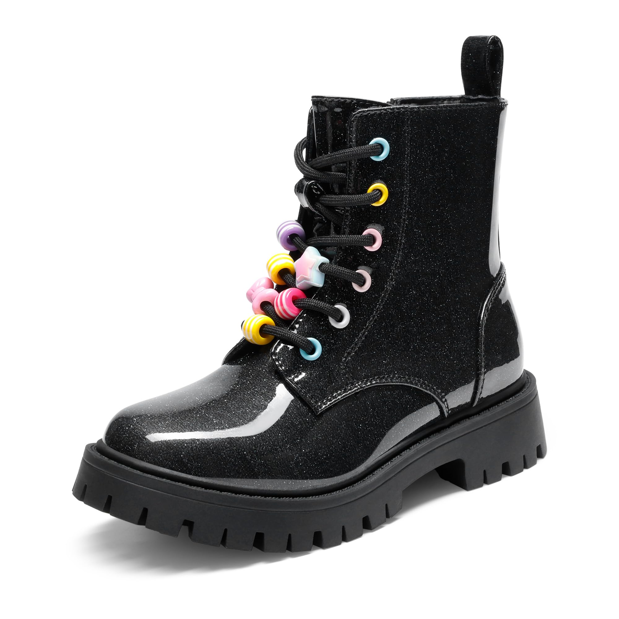 DREAM PAIRS Stivali Combat Bambina Allacciati