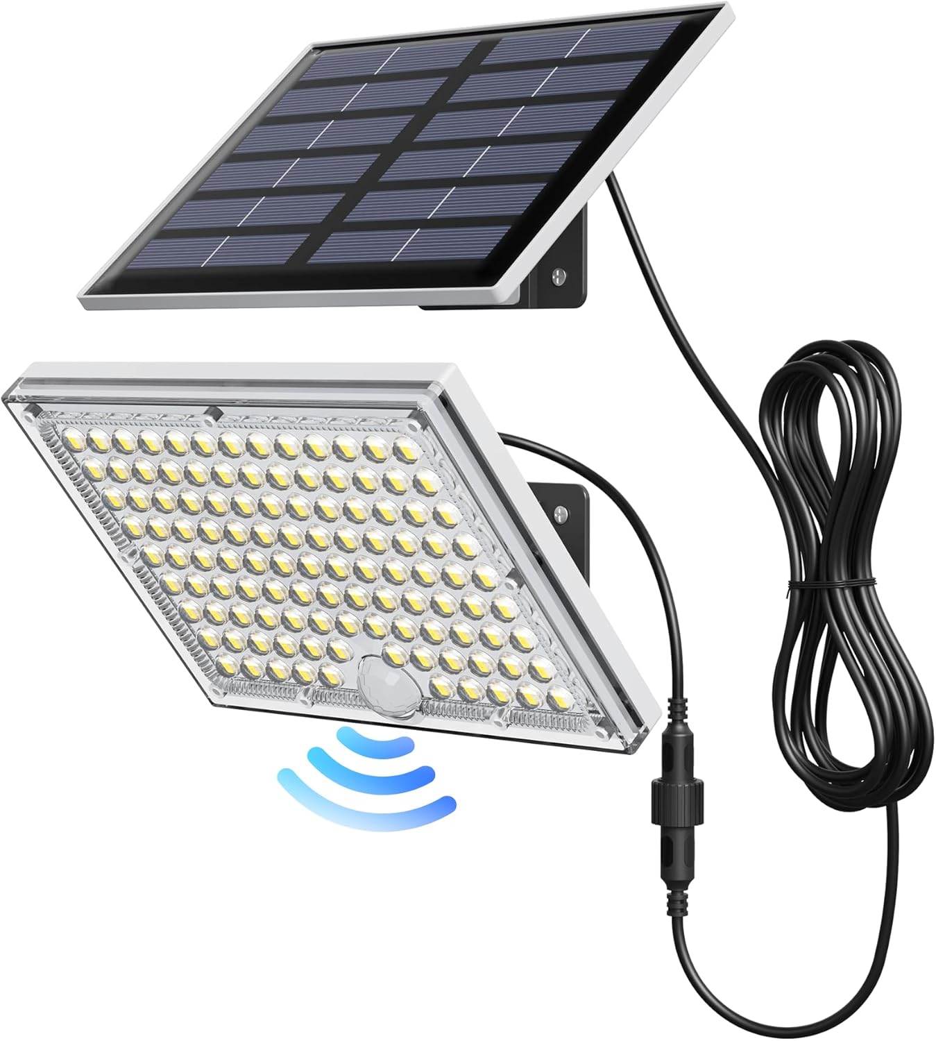 Solar Powered Motion Sensor Outdoor Floodlight with ABS Shade
