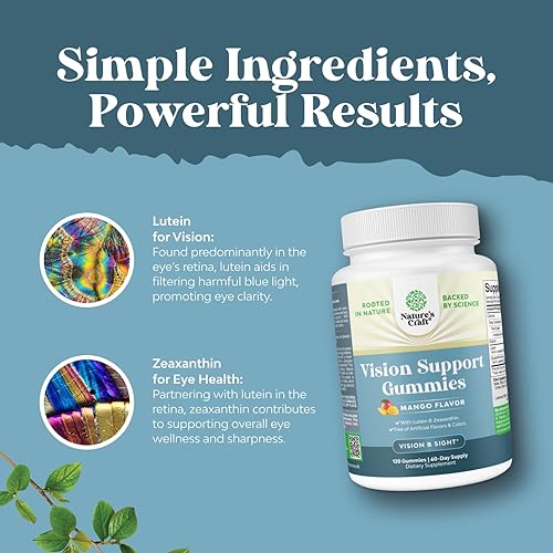 Miniatura 6 de Gomitas de apoyo para la visión para adultos, suplementos de luteína y zeaxantina para la salud ocular, potentes vitaminas de luteína para los ojos