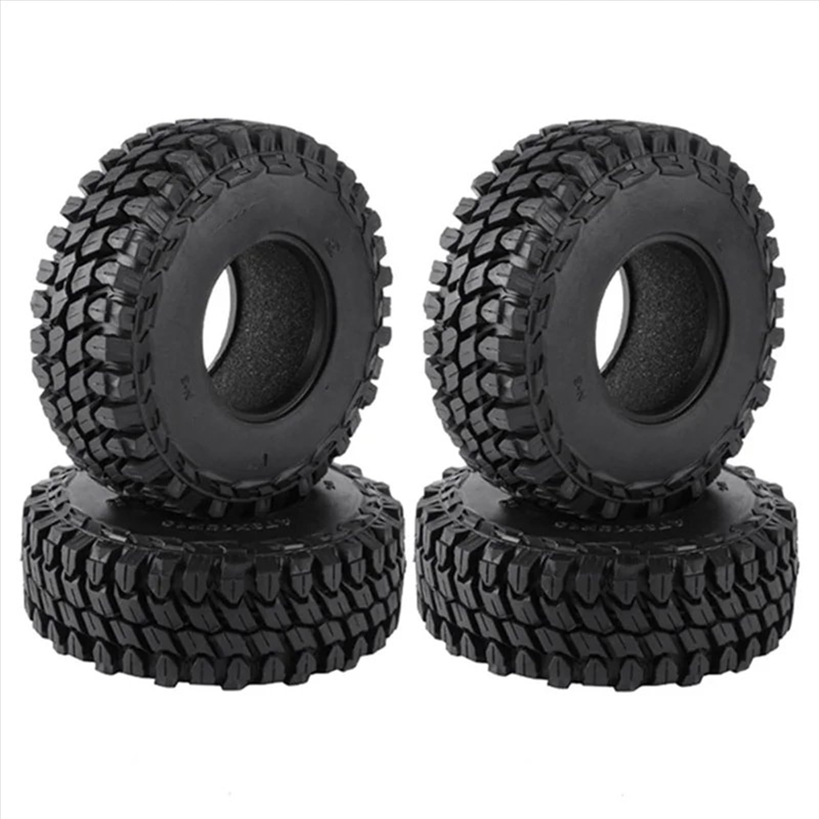 RC NeumáTicos Compatible con TRX4 D90 para Axial SCX10 II III para Redcat 4 Uds 110mm 1,9 Neumáticos De Goma para Coche Trepador De Control Remoto 1/10