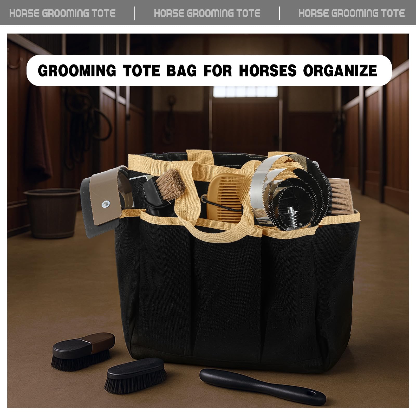 Abbylike Grooming Tote - Horse & Dog Grooming Bag -6