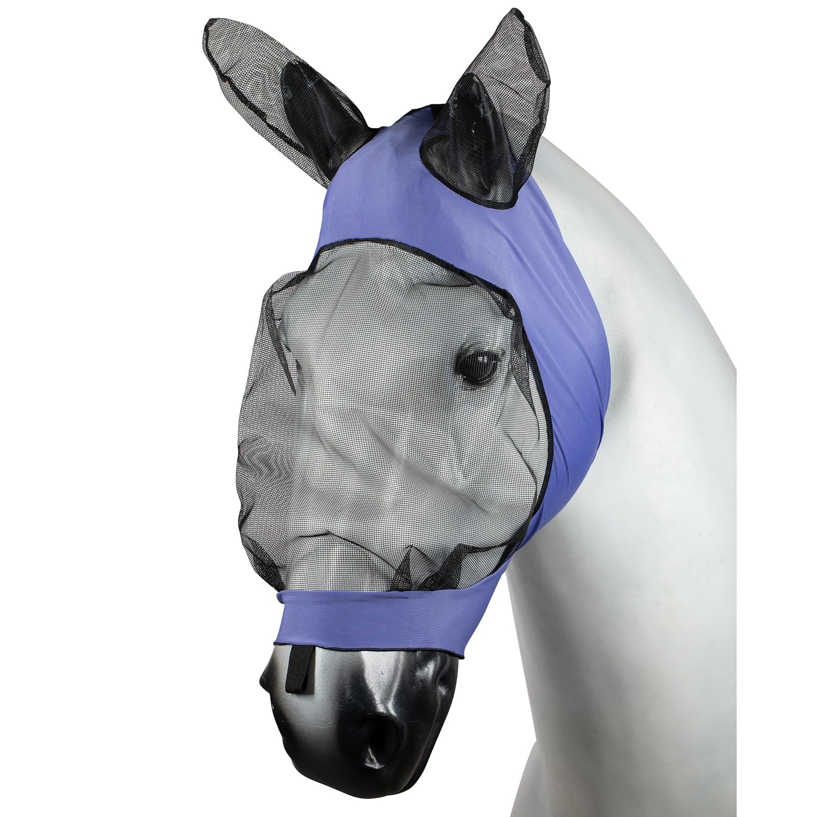 Horze Pferde Fliegenmaske mit Ohren, Stretch Fliegenhaube für Pferd und Pony, Lila, P