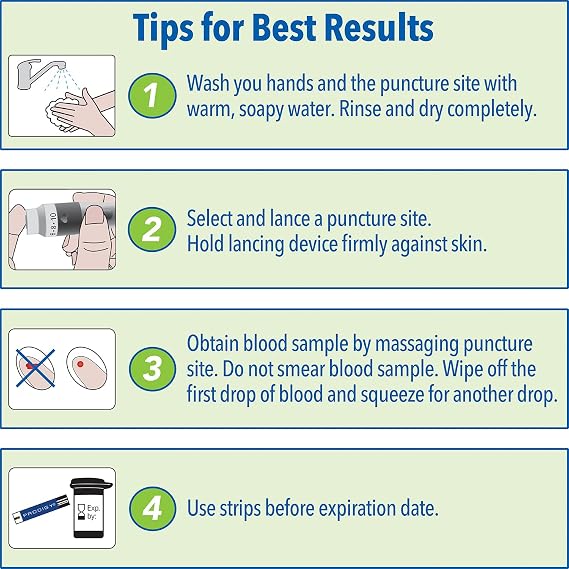 PRODIGY 10400 No Coding Blood Glucose Test Strips for Diabetes, Box of 50 Strips, Compatible with PRODIGY AutoCode, Pocket & Voice Blood Glucose Monitoring Systems