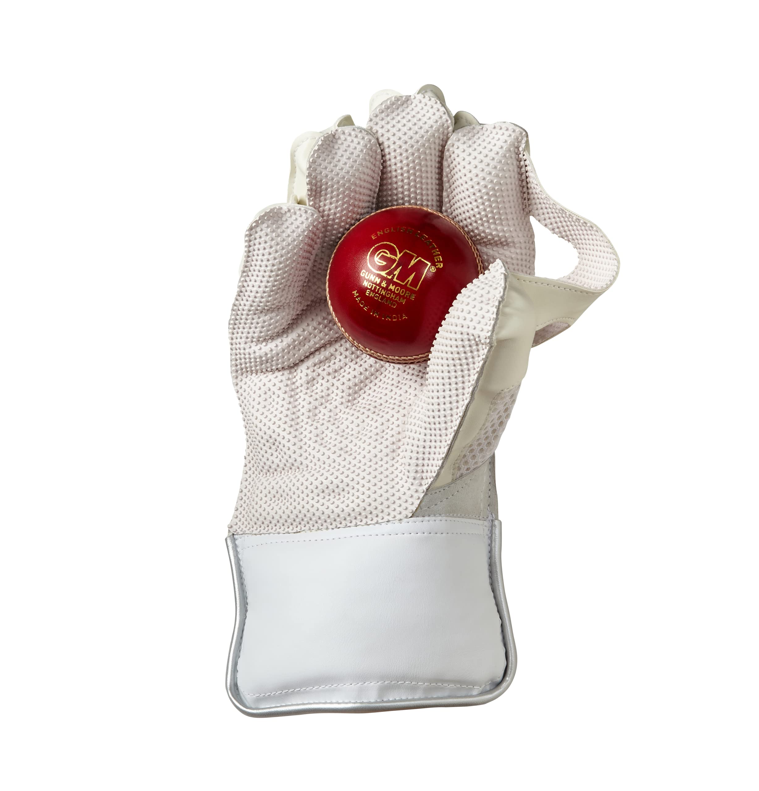 Gunn and Moore GM Cricket-Schutzhandschuhe, 606, Weiß/Schwarz, Erwachsene, beidhändig, 1 Paar, 52072306