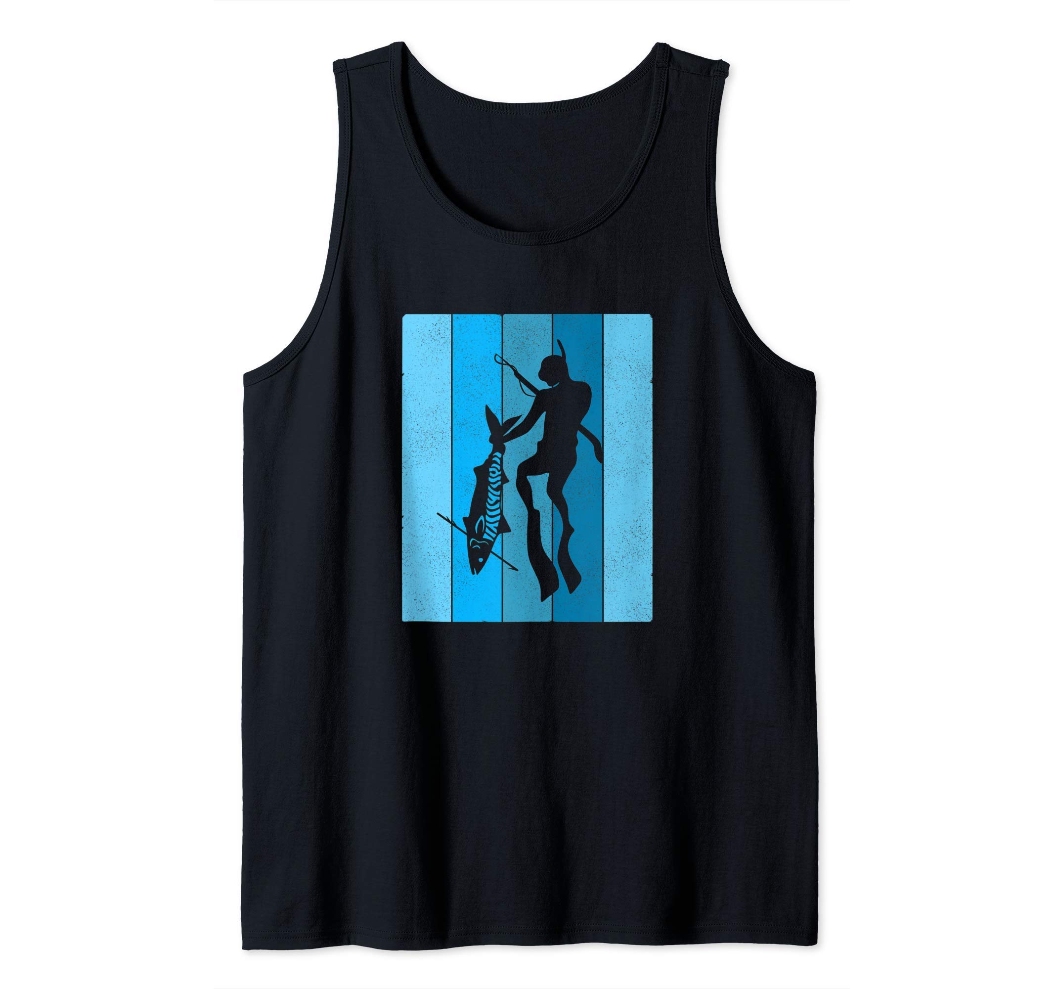 Cool Vintage Spearfishing Gift ShirtsVintage Spearfishing Lover Freediving Ocean Graphic Diving Tank Top