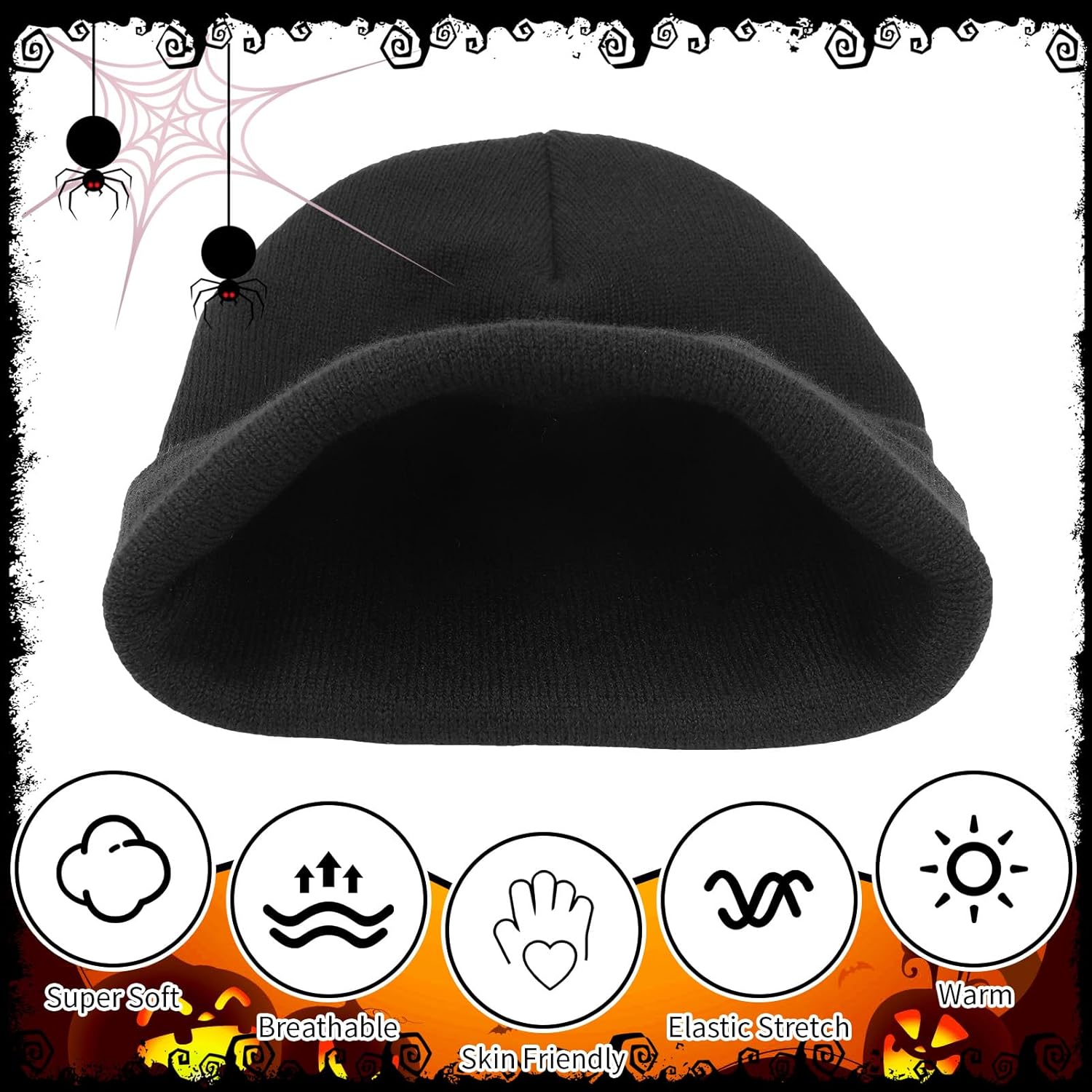 2 Pack Winter Beanies Hats for Men Women Embroidered Knit Cuffed Hats Cap for Birthday Gifts - Image 4