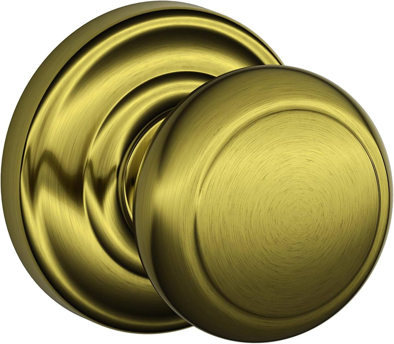 Schlage F10 AND 716 ADD Andover Door Knob with Addison Trim, Hall & Closet Passage Lock, Aged Bronze