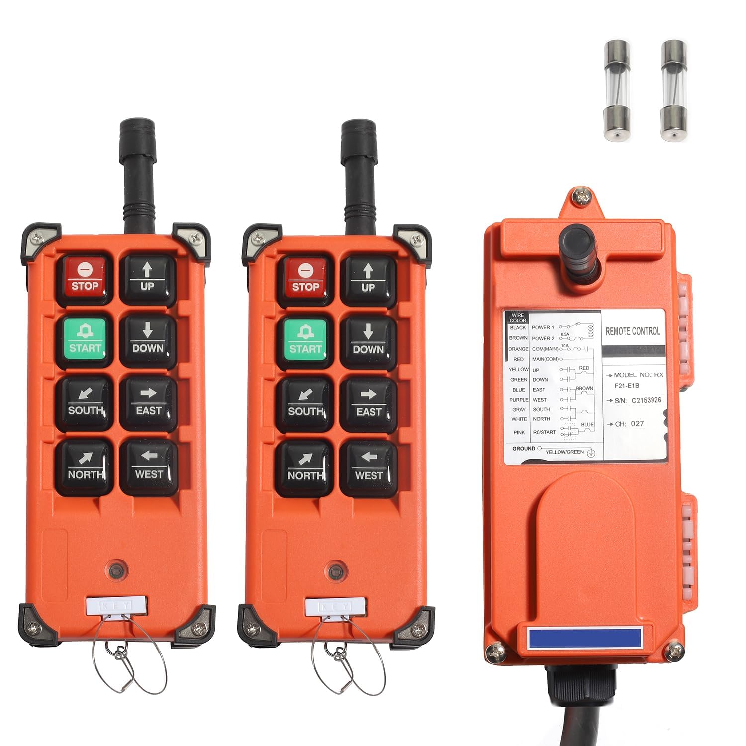 Shengbowi Dg F21-E1b 2Dc Wireless Crane Remote Control For Industrial Electric Hoist Bridge Crane 12 V Transmitter And Receiver 8 Channel Buttons