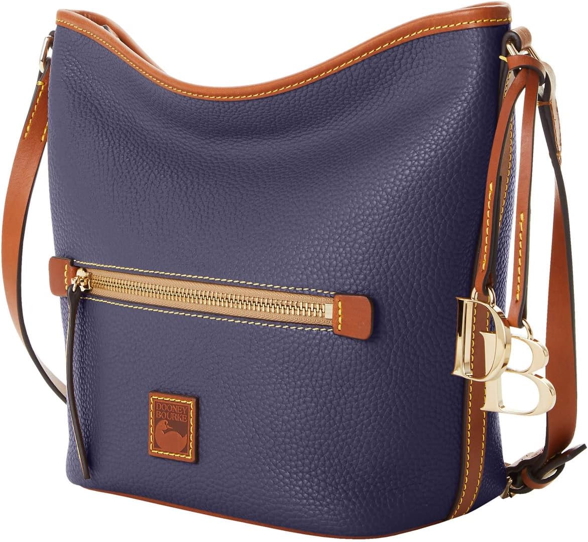 Dooney & Bourke Handbag, Pebble Grain Zip Sac Shoulder Bag - Midnight Blue