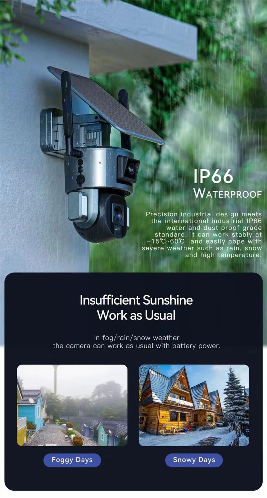 Kamera bezpieczeństwa zewnętrzna, Kamera słoneczna 4G/Wifi 4K HD 10-krotny zoom Kamera telewizji przemysłowej Bezpieczeństwo Kamera zewnętrzna AI Humanoidalne śledzenie IR Night Vision PTZ IP Camera S