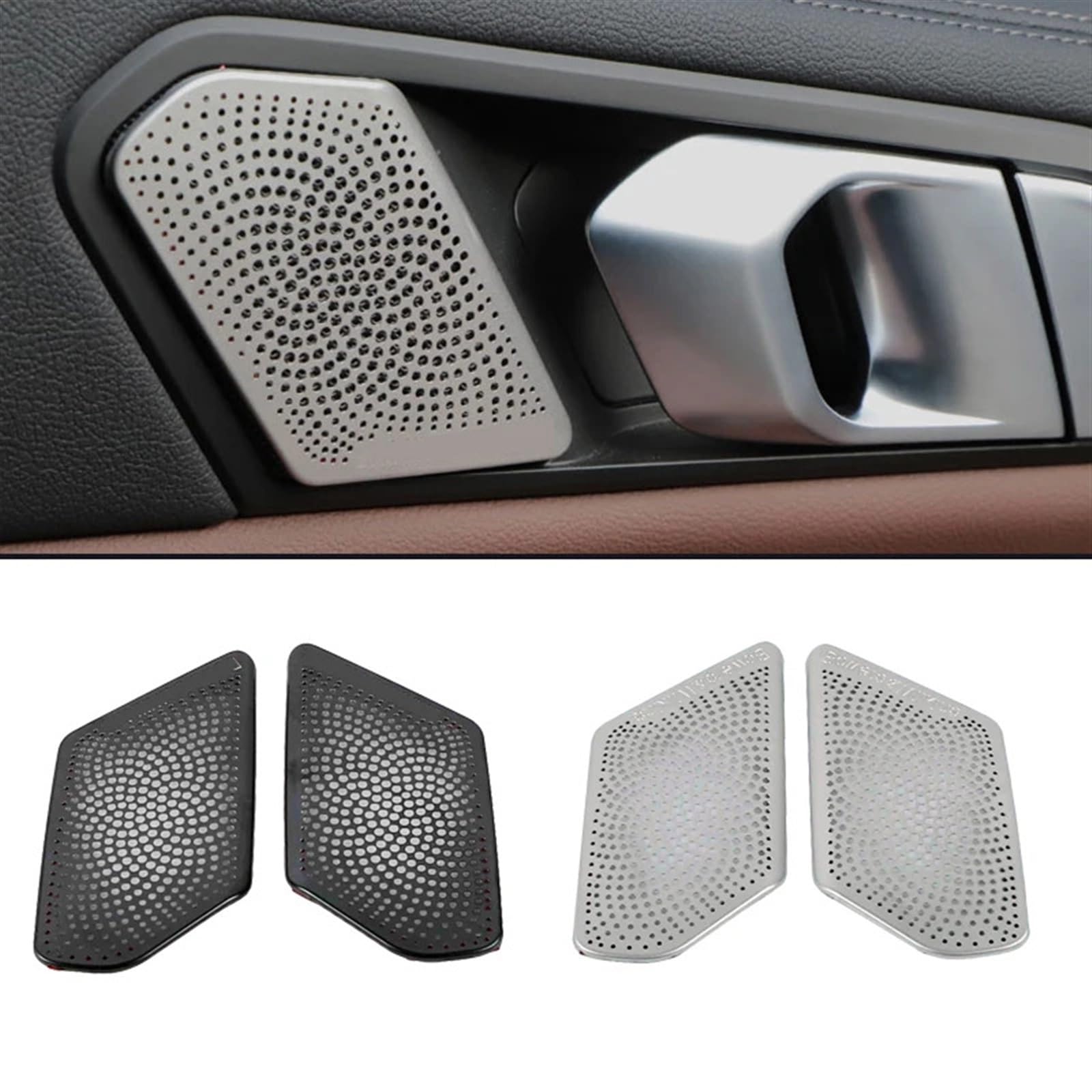Car styling głośnik audio tylna klapka głośnik osłony wykończeniowe naklejki, dla BMW, x5 g05 akcesoria samochodowe ze stali nierdzewnej Osłona głośnika stereo audio(Trunk window)