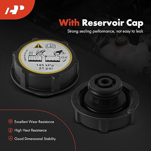 Vista 3 de A-Premium Tanque de depósito de recuperación de refrigerante del motor delantero [con tapa] compatible con vehículos Ford - C-Max 2013-2018, Escape