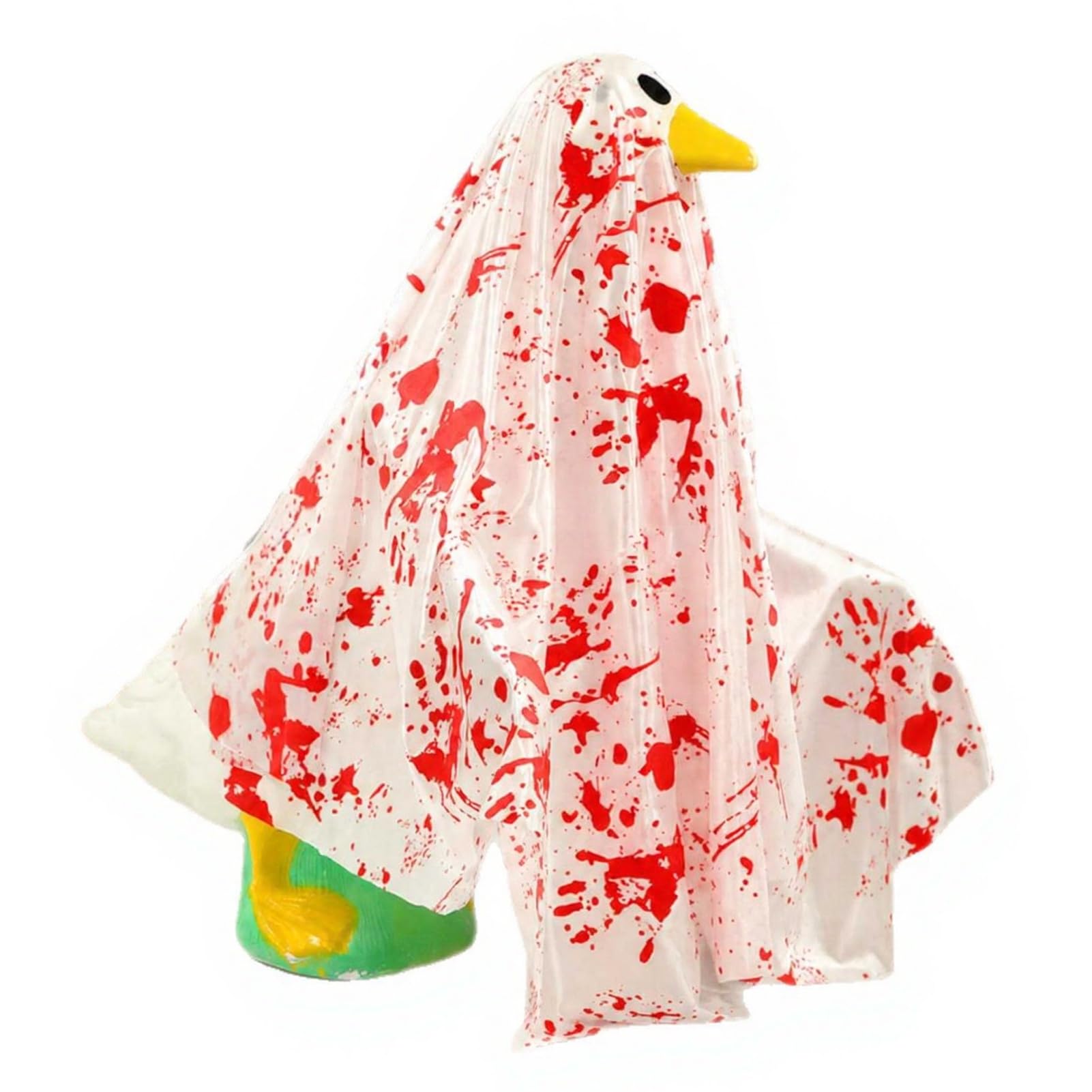 Tuxoiou Halloween Porch Goose Outfit, Horror Blood-Stained Clothes Costume for Garden Statue, Haunted House Party Favors A