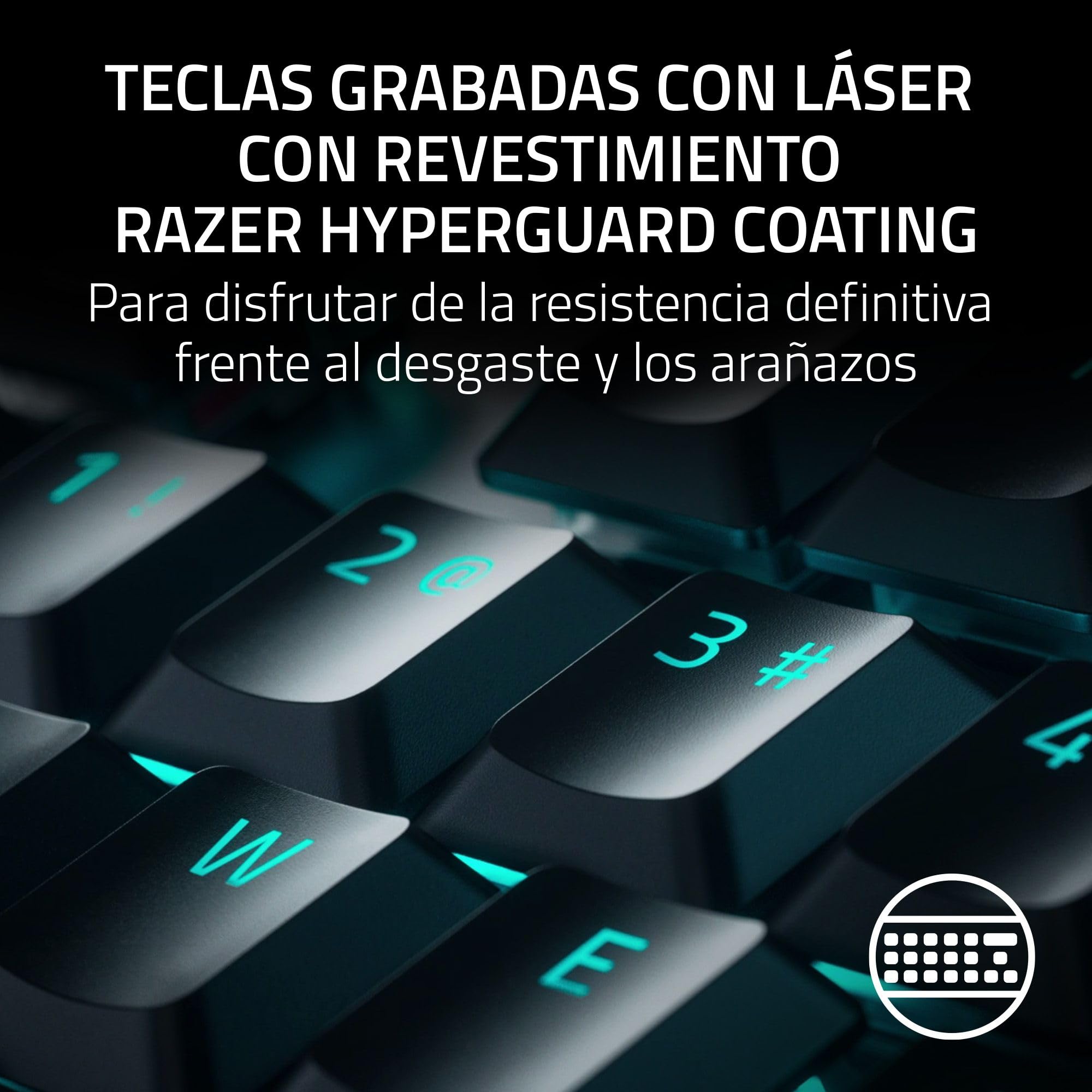 Razer DeathStalker V2 Pro Tenkeyless (Interruptor Rojo) - Teclado Óptico Inalámbrico para Juegos de Bajo Perfil (Interruptores Ópticos Lineales, HyperSpeed, Bluetooth 5.0) QWERTY Teclado ES | Negro
