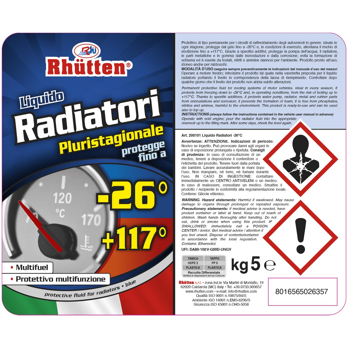 Liquide Radiateur -26 °c 5 kg