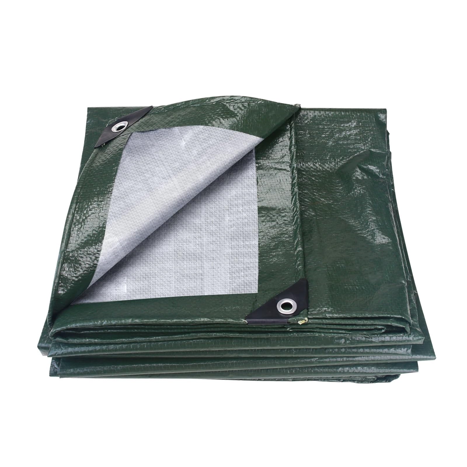 Large PE Tarpaulin Waterproof Tarp Sheet Cover with Reinforced Grommets Rainproof Tarps for Pool Caravan Garden Furniture Covers(Green,3x4M)