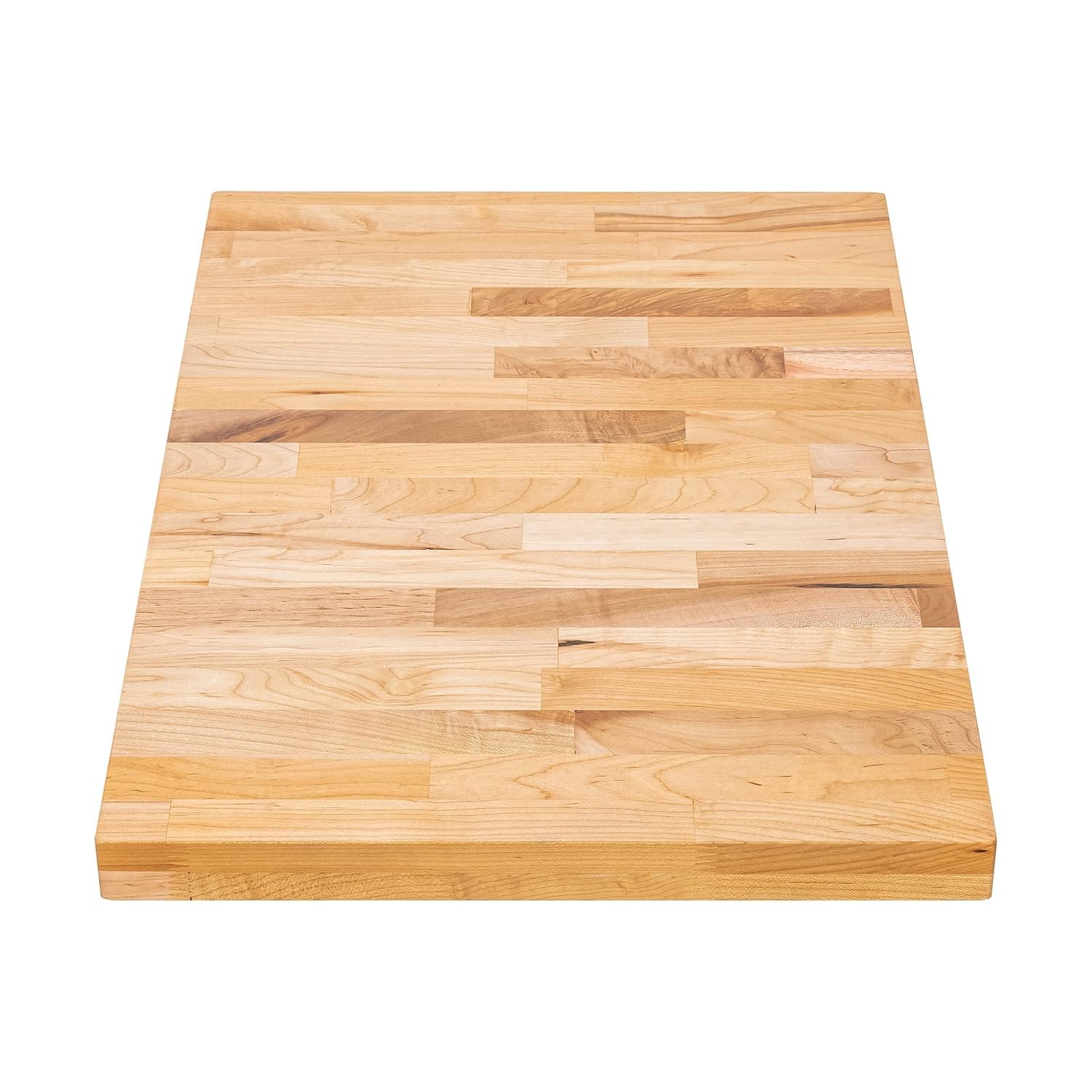 DuraSteel Solid Wood Table Top - 30 x 18 Butcher Block Countertop - Natural Maple Slab Wood Cutting Board for Kitchen Workbench Desk Top, Large
