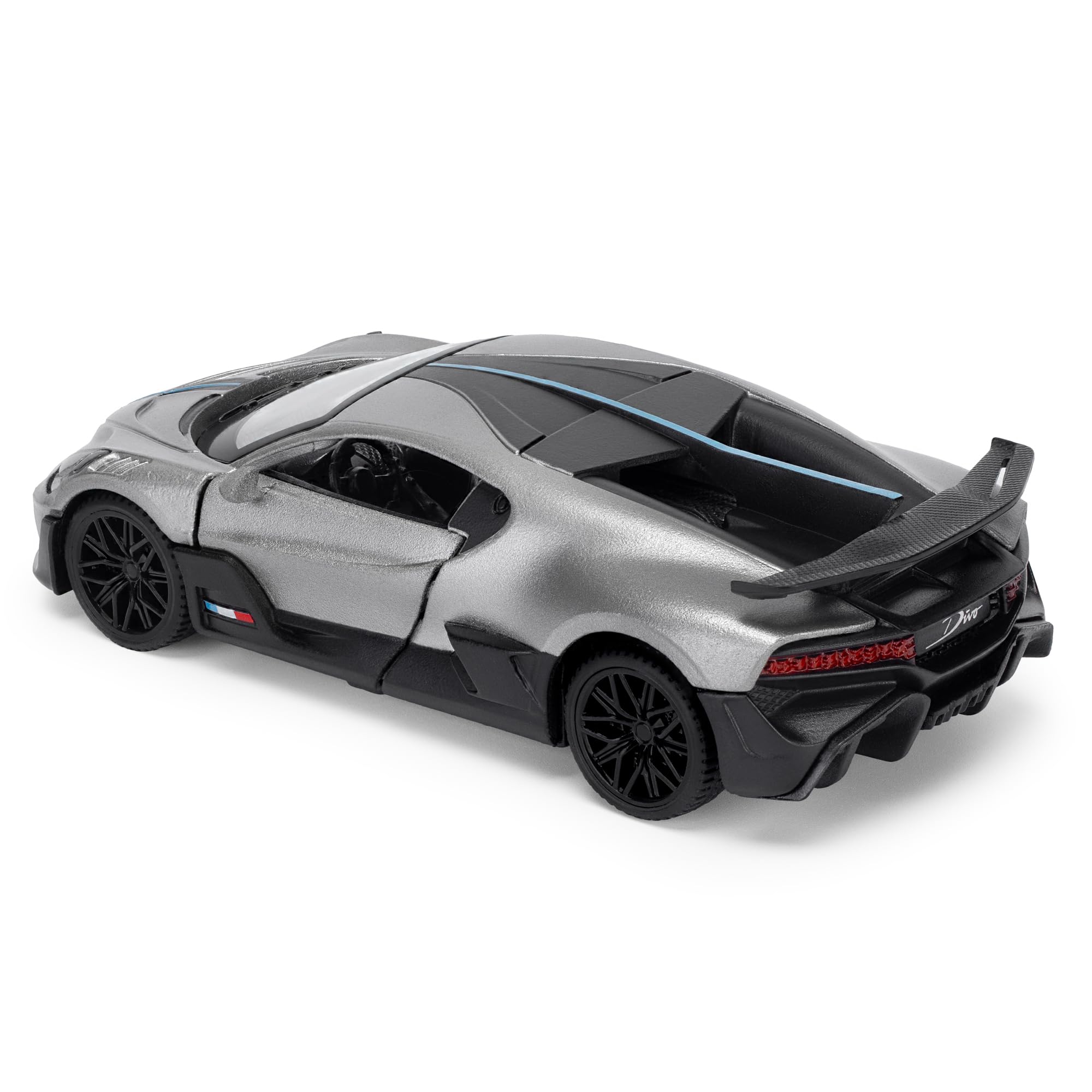 Modèle Réduit Bugatti Divo 1:43 - French Racing Blue - Fonte Sous Pression, Licence Officielle - Pour Collectionneurs - Boîte Vitrée
